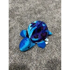Classic Toy Co Blue Leopard Print Sea Turtle Plush Stuffed Animal 2007